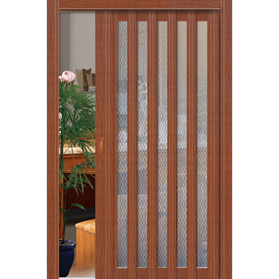 豪华型折叠门SY-004（柚木+银冰棱）