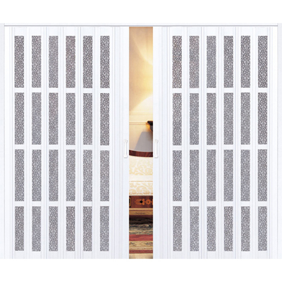 豪华型折叠门SY-001（白櫸银菱）