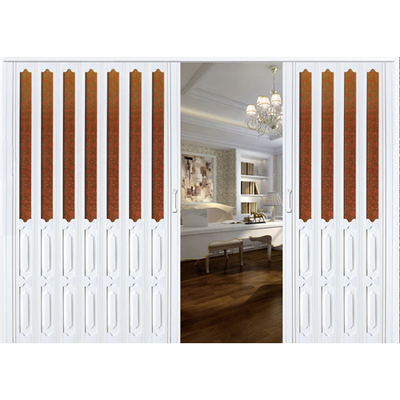 豪华型折叠门SY-007（白櫸金丝纹-）