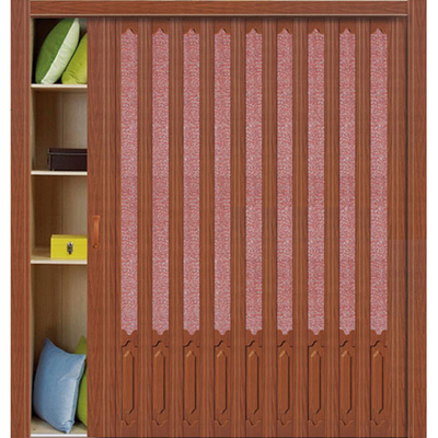 加厚型折叠门SY-002（柚木+红珊瑚）